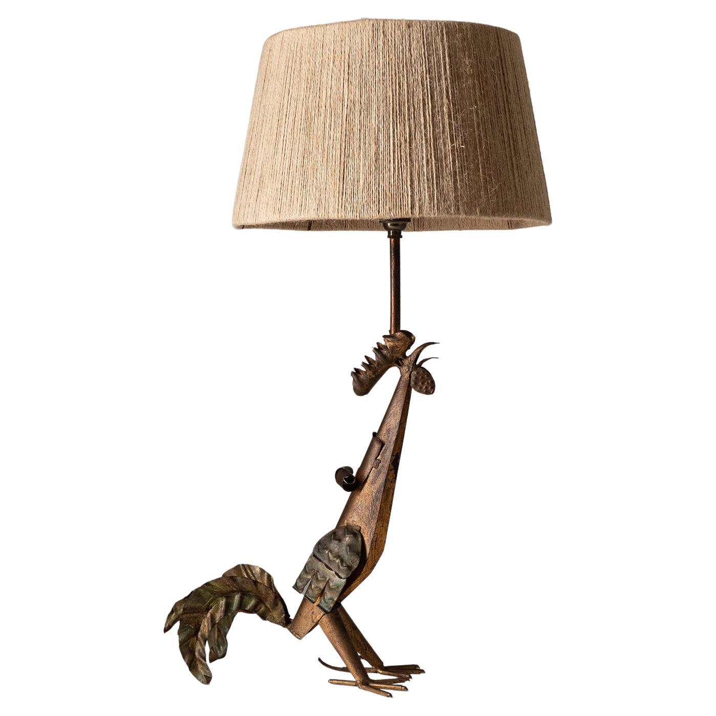 French 'Rooster' Table Lamp, circa 1970 For Sale