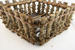 Japanese Root Wood Basket / Centerpiece, /Folk Art circa 1930