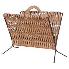 French Rope and Iron Magazine Rack