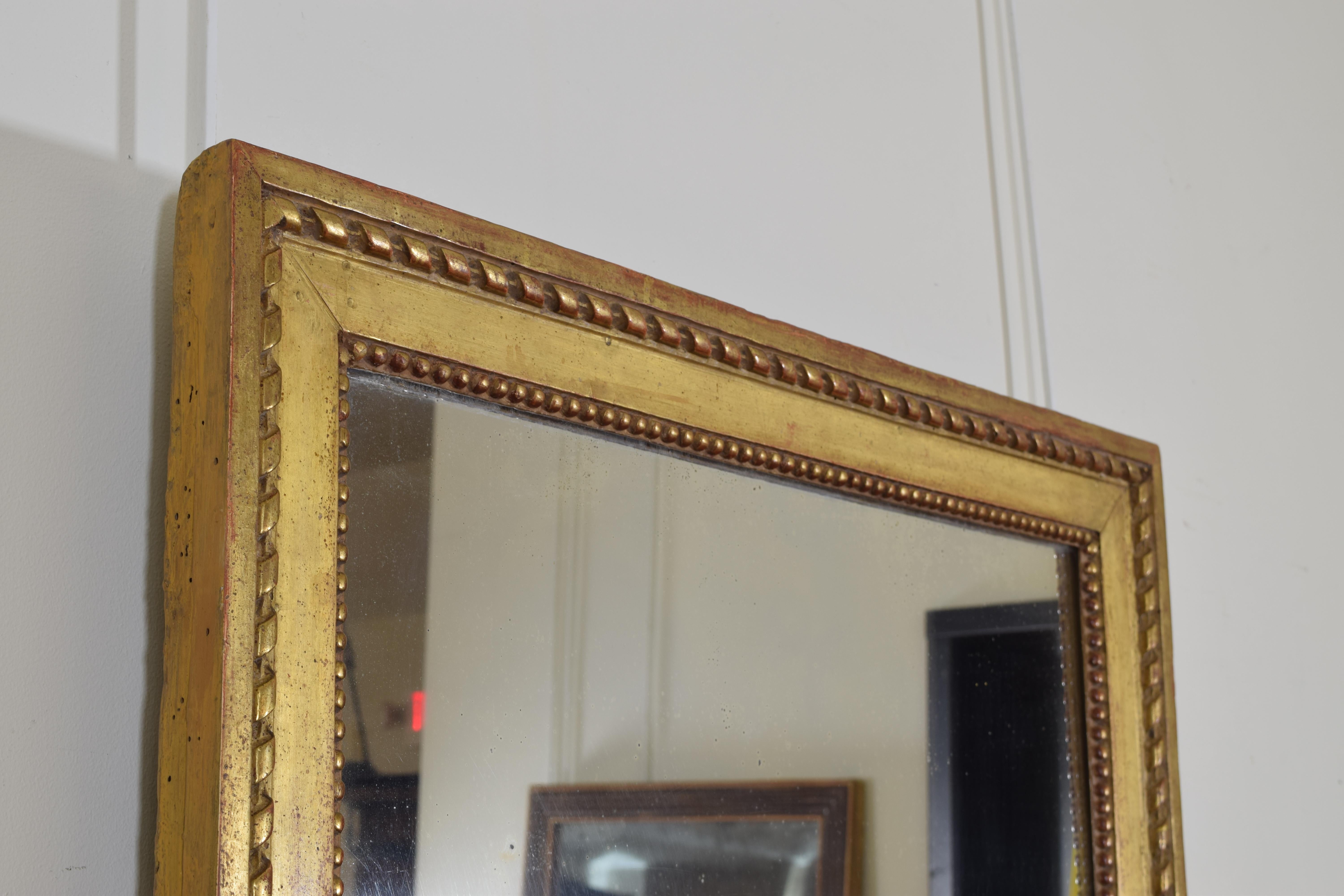 French Rope Braided and Ball Carved Giltwood Mirror In Excellent Condition In Atlanta, GA