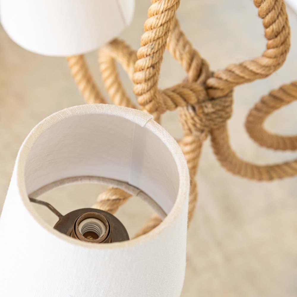 French Rope Chandelier by Audoux-Minet 10