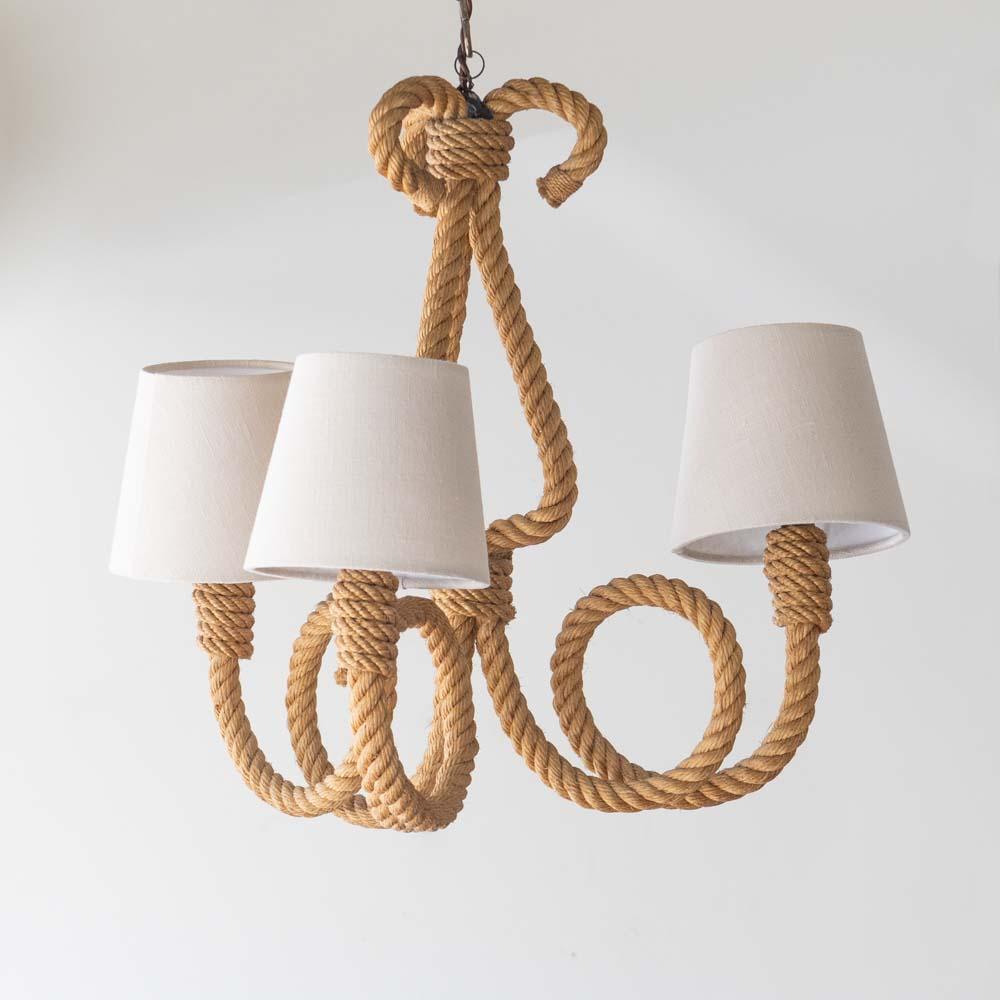 French Rope Chandelier by Audoux-Minet 3