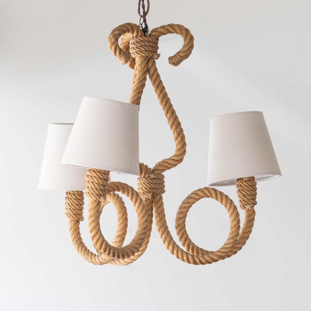 French Rope Chandelier by Audoux-Minet 4
