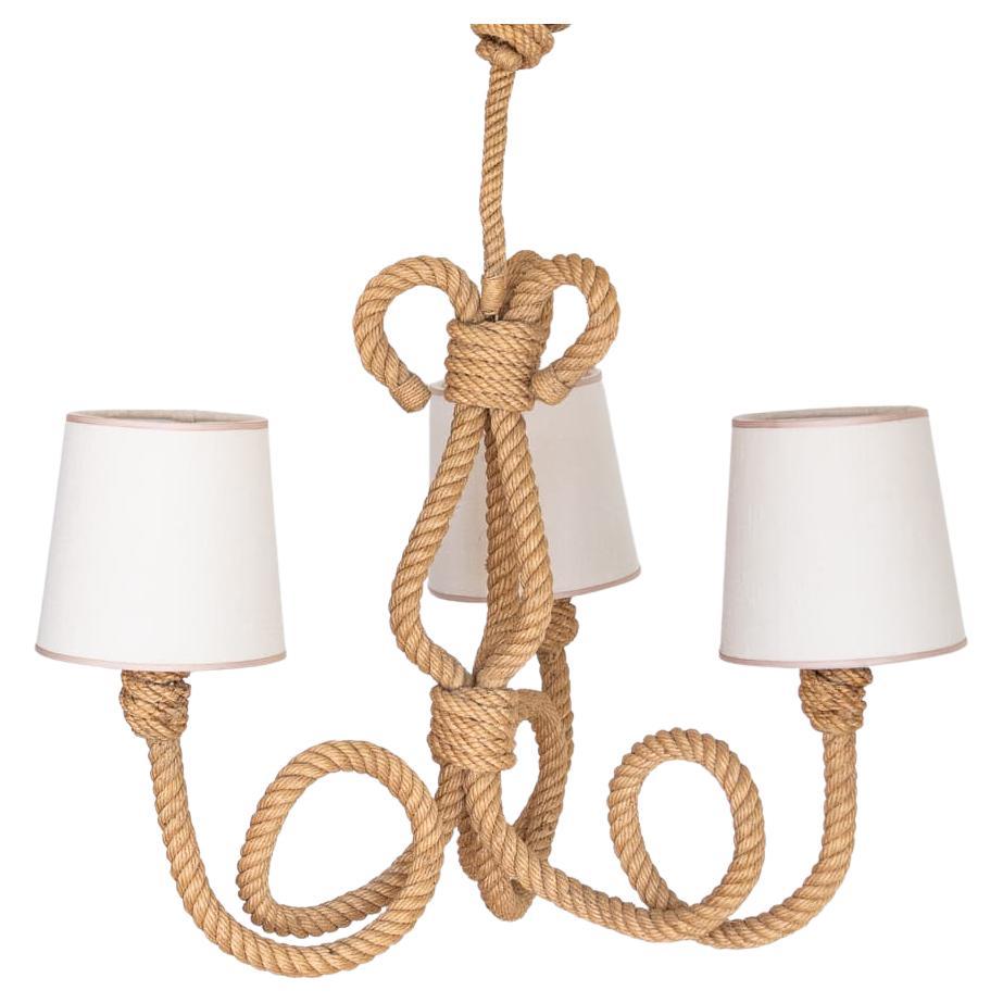 French Rope Chandelier by Audoux-Minet