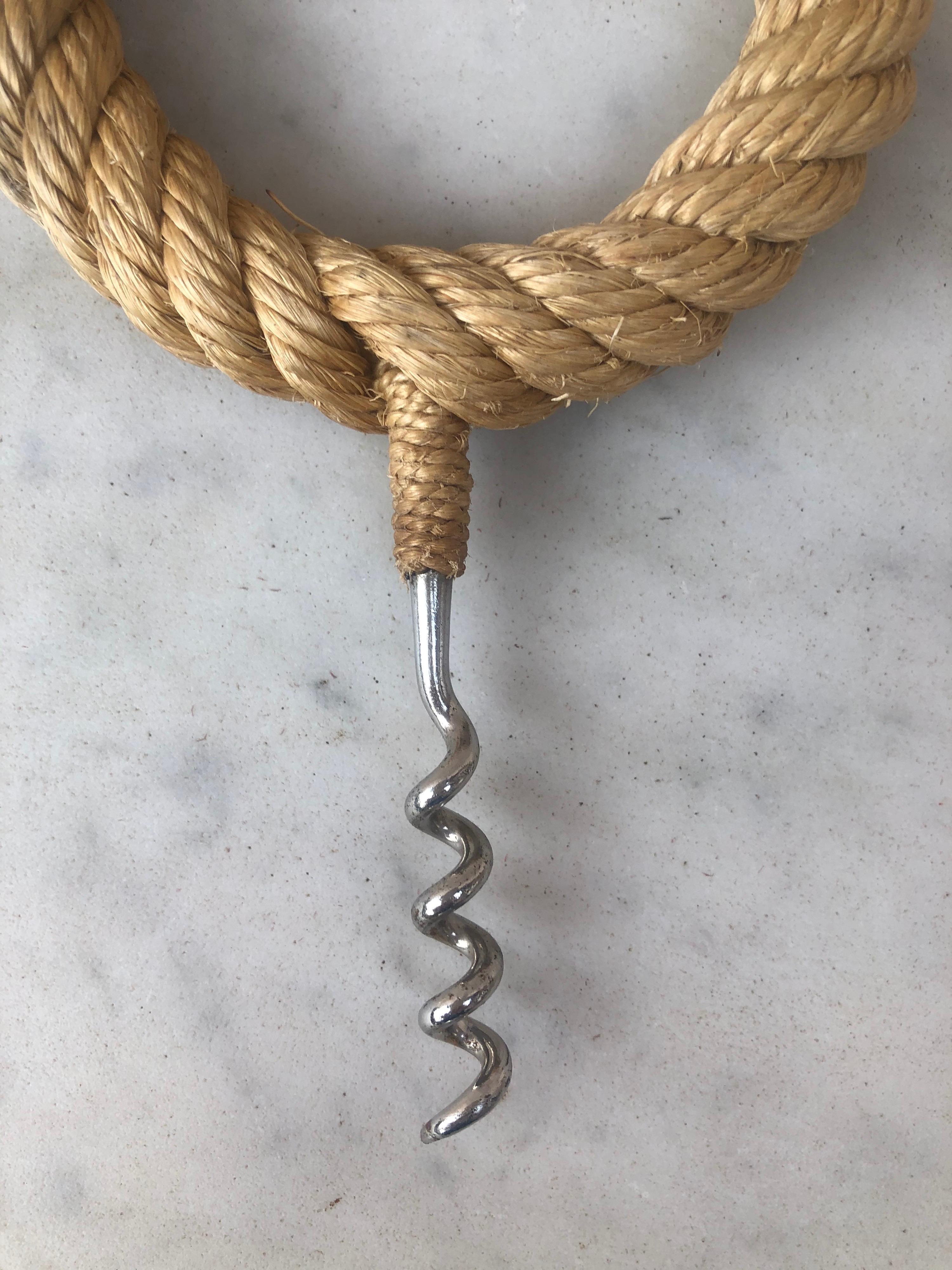 Rare French rope corkscrew Audoux Minet, circa 1960.
