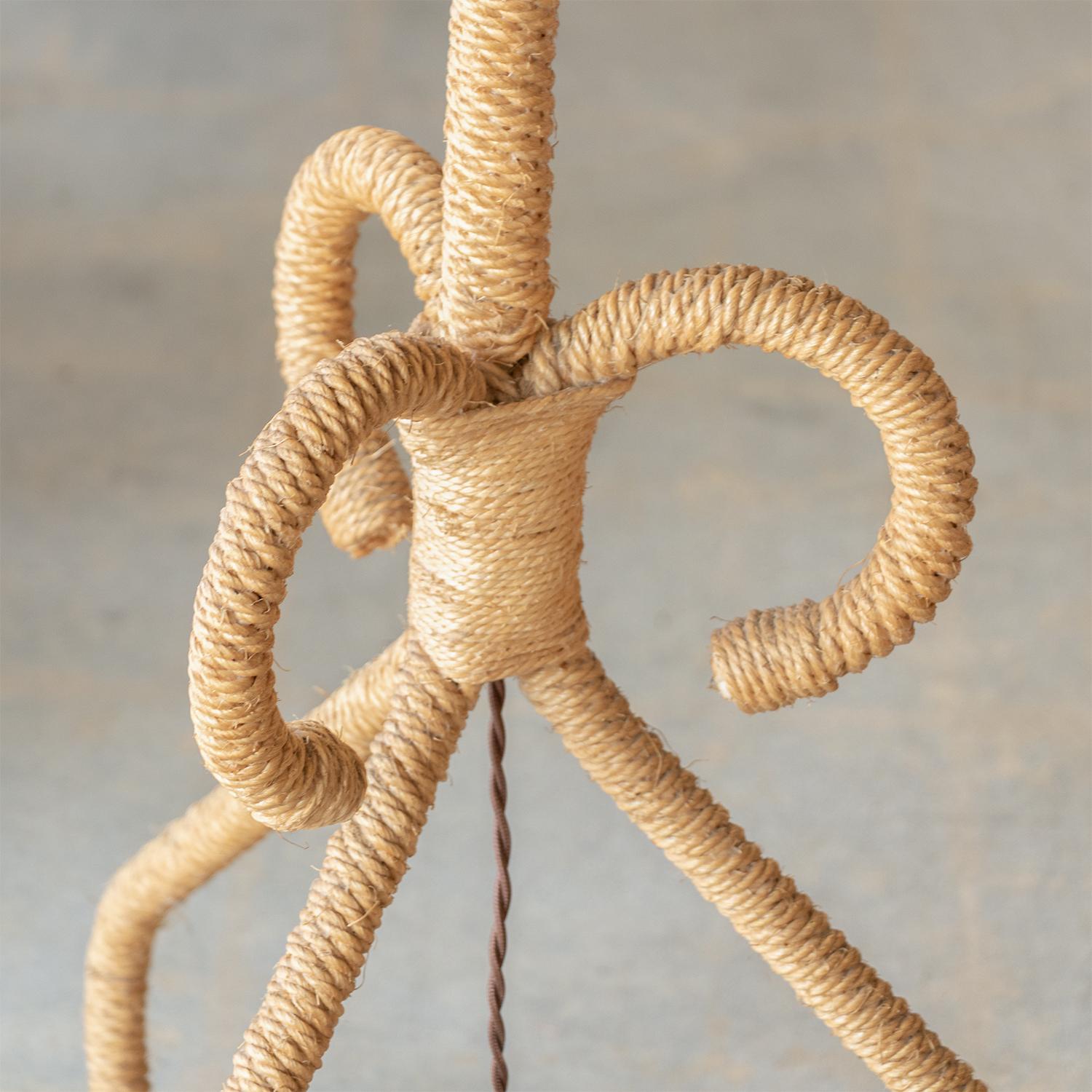 French Rope Floor Lamp by Audoux-Minet 2