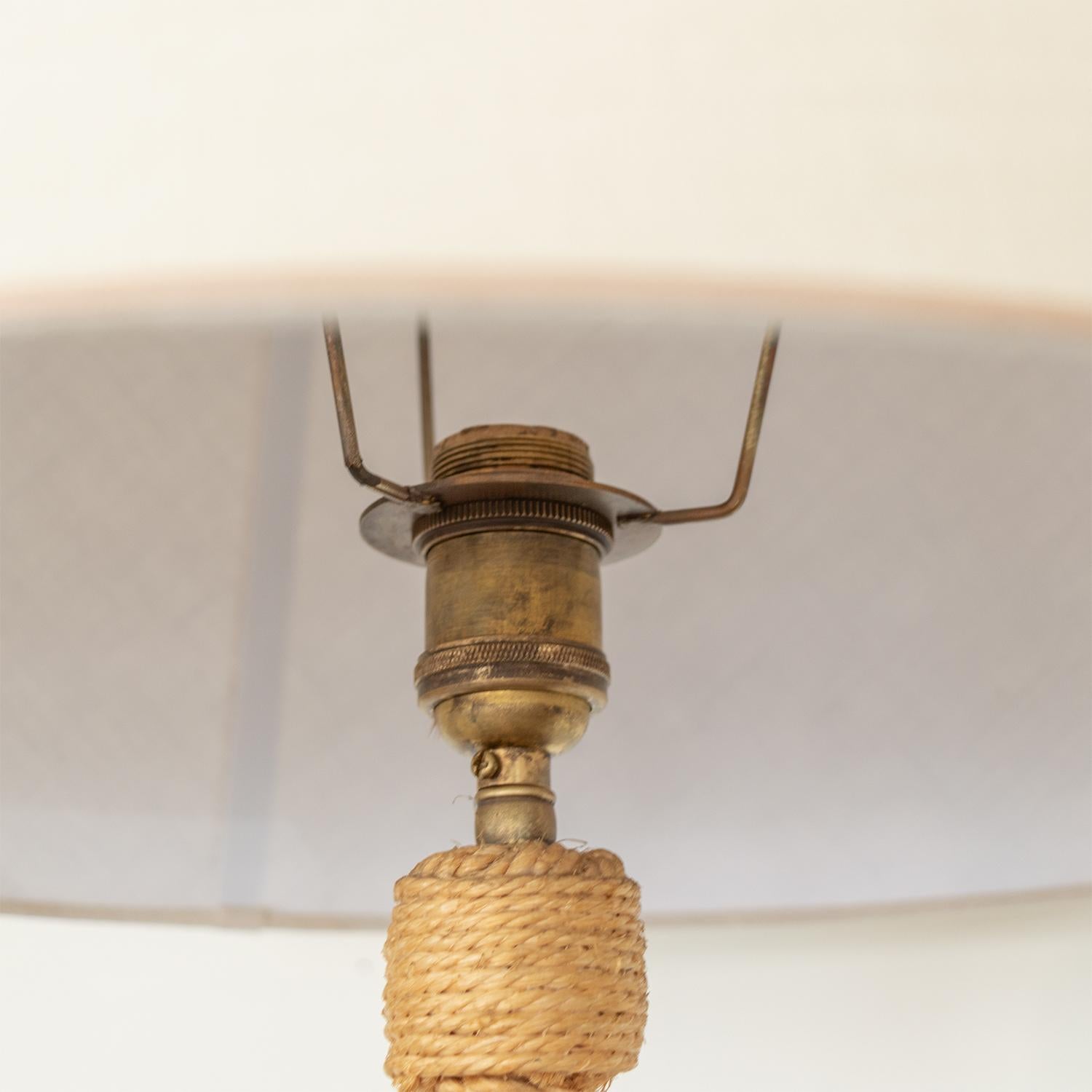 Französische Stehlampe mit Seil von Audoux-Minet 4