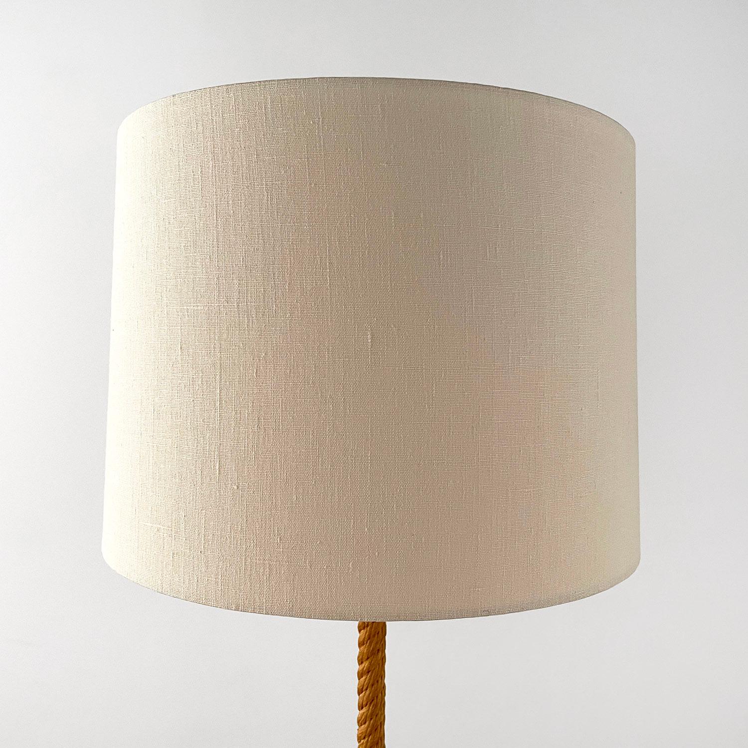 French Rope Floor Lamp in the Style of Audoux Minet In Good Condition For Sale In Los Angeles, CA