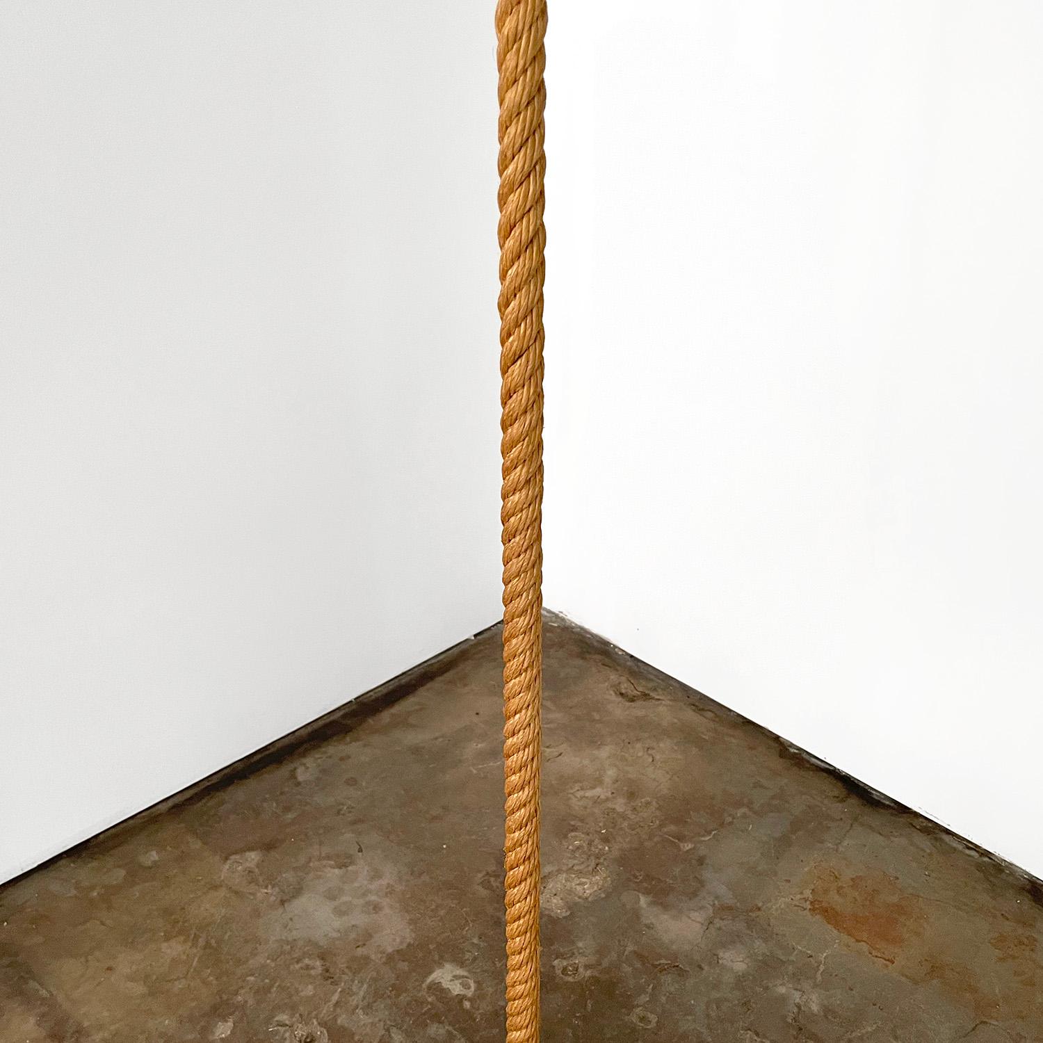 French Rope Floor Lamp in the Style of Audoux Minet For Sale 3