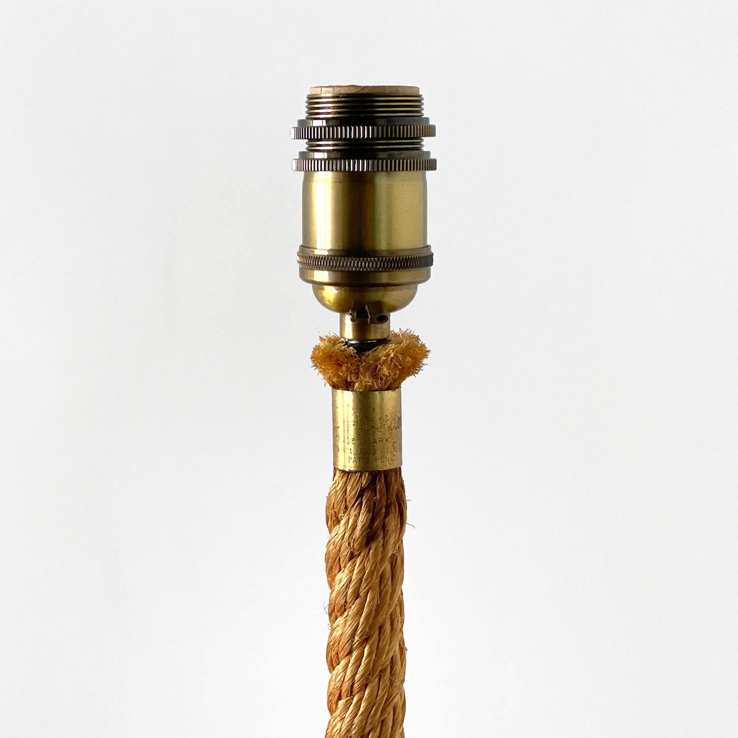 Stehlampe aus französischem Seil im Stil von Audoux Minet 3