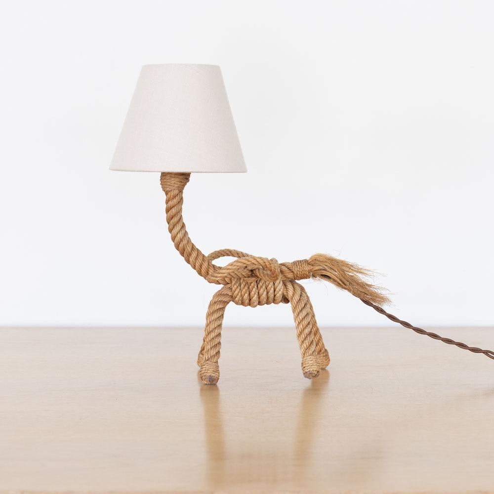 French Rope Horse Table Lamp in the style of Audoux-Minet 3