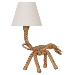 French Rope Horse Table Lamp in the style of Audoux-Minet