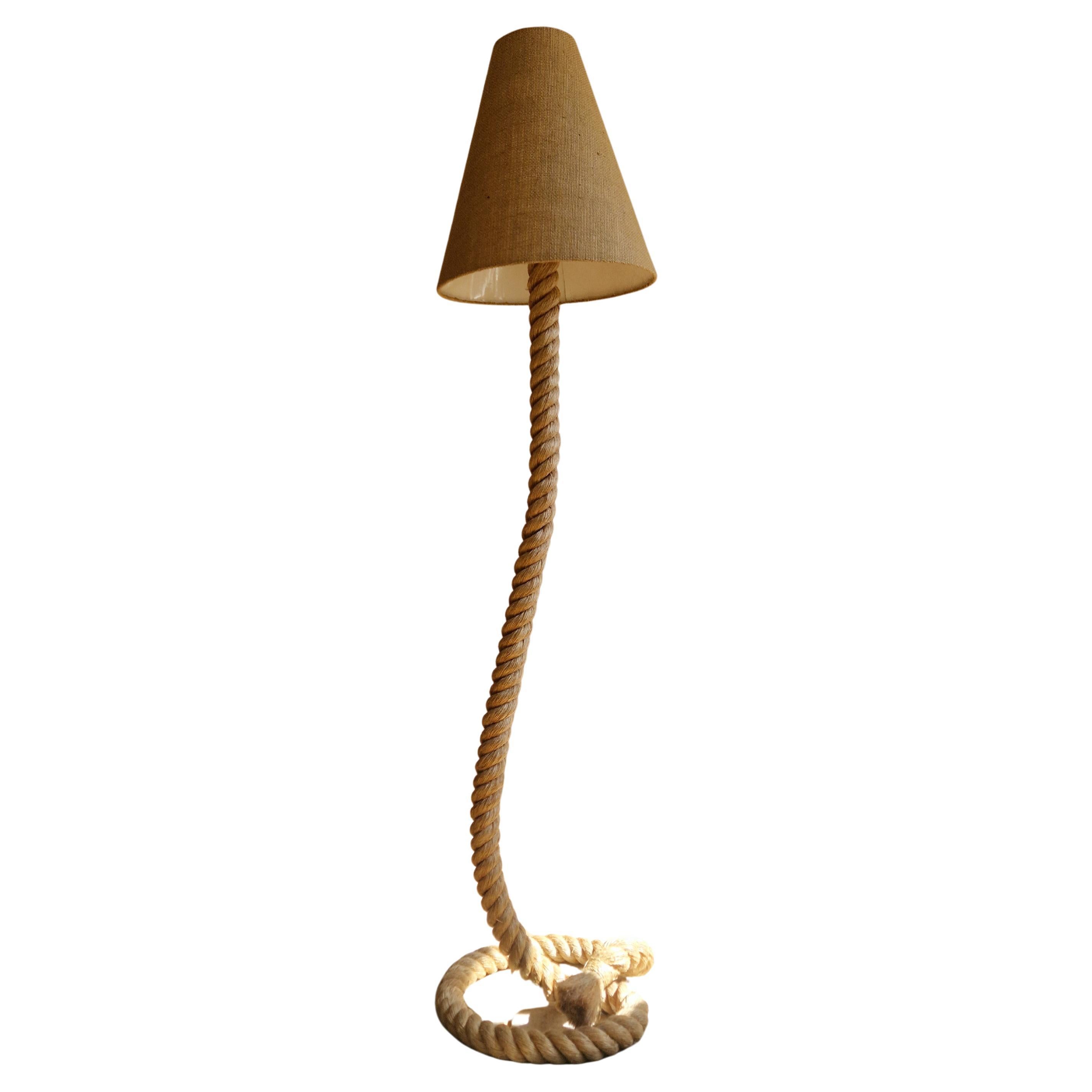 French rope lamp, Audoux-Minet style, 20th century