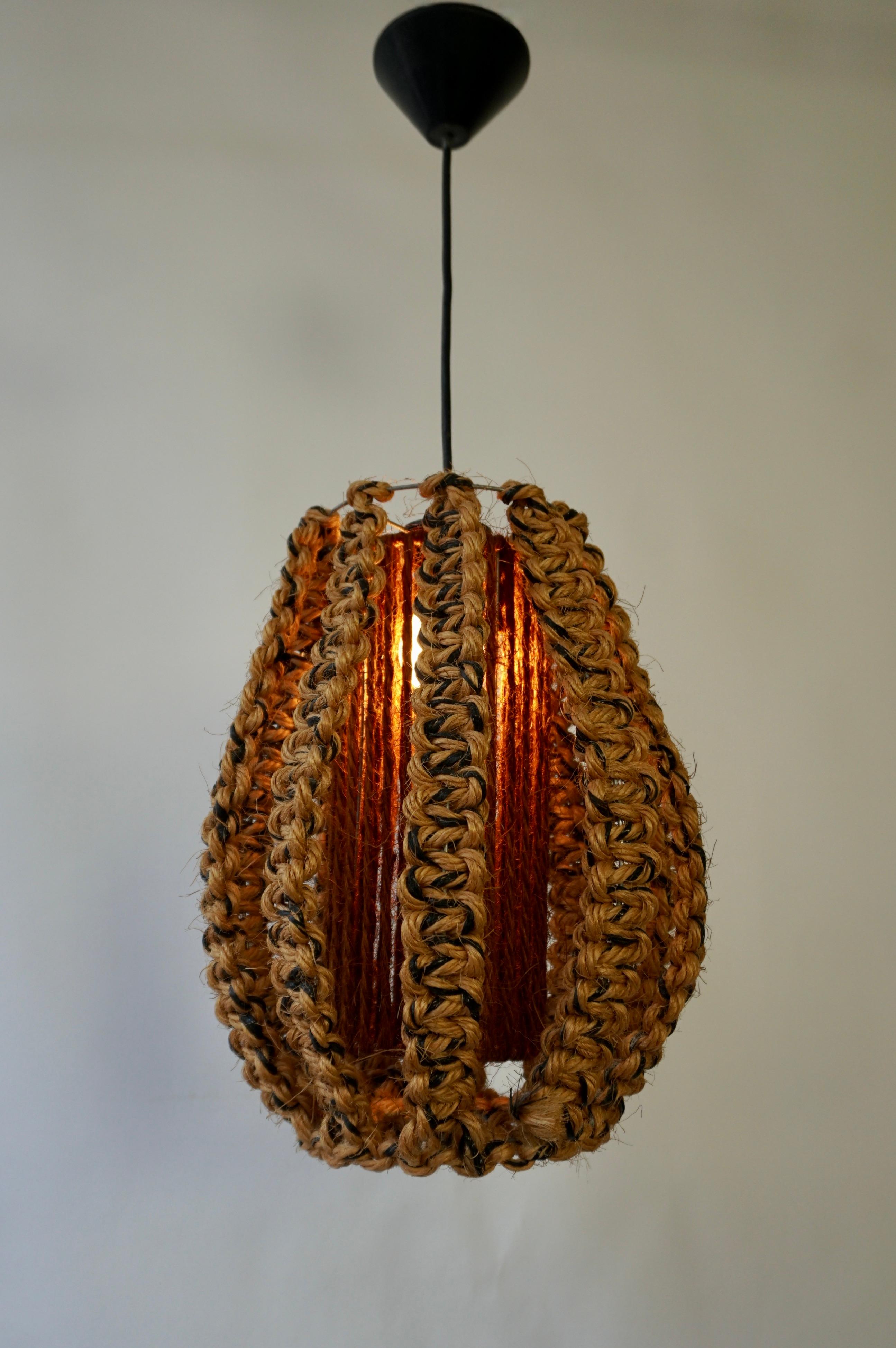 Incredible rope French ceiling light. 