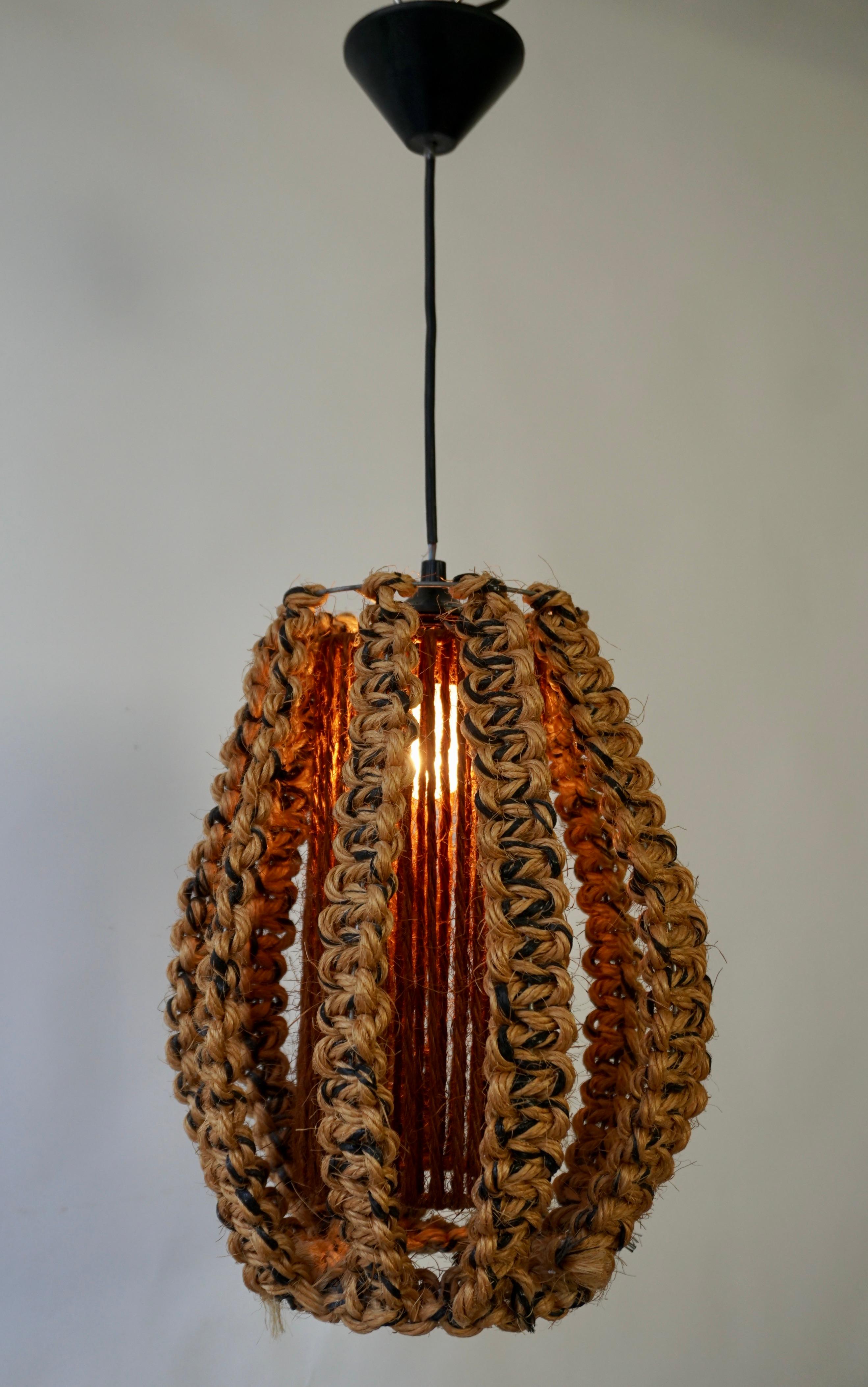 Mid-Century Modern French Rope Light  For Sale