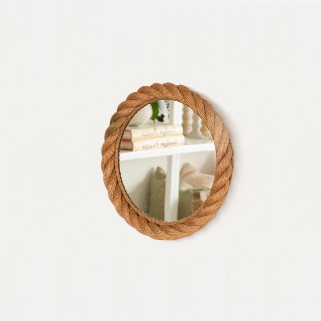 French Rope Mirror by Audoux-Minet  In Good Condition In Los Angeles, CA