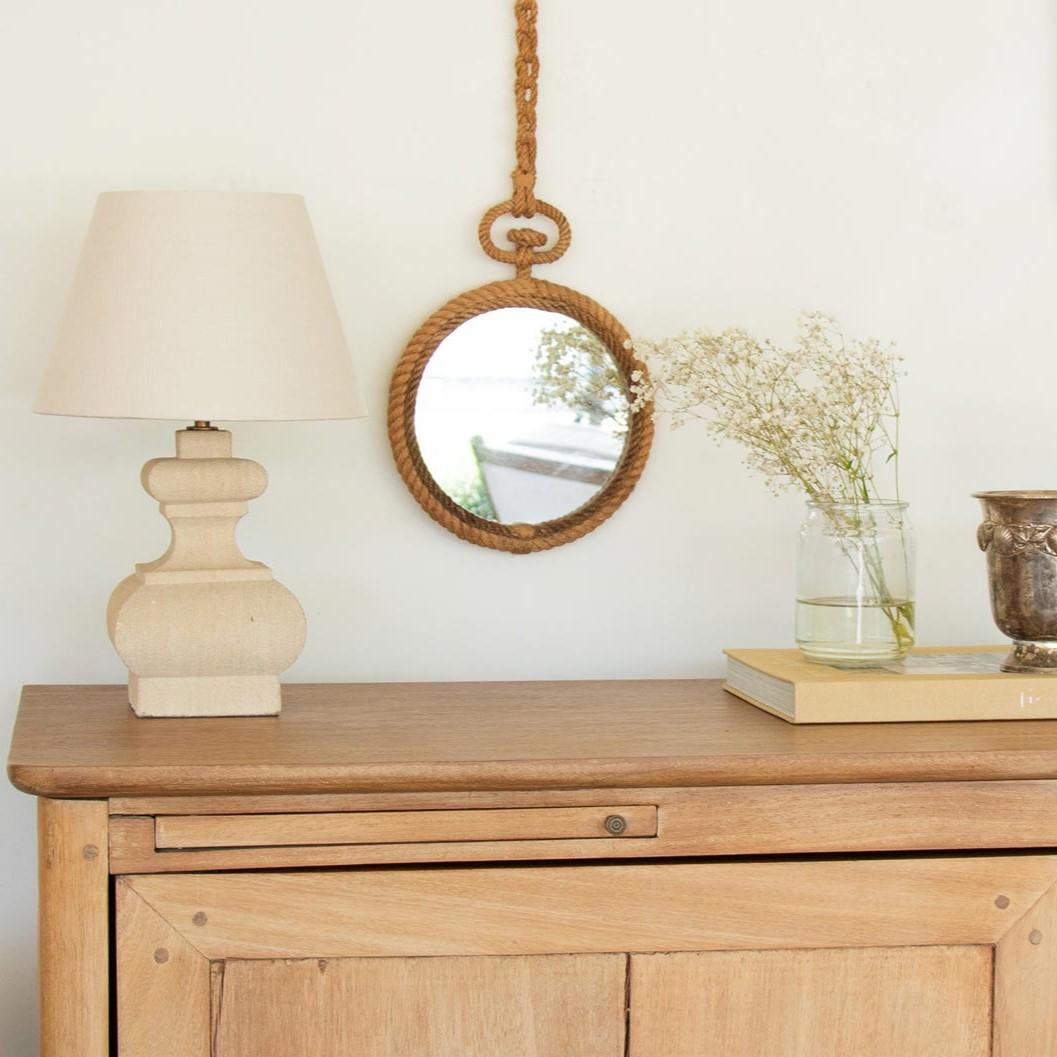 French Rope Mirror by Audoux-Minet at 1stDibs