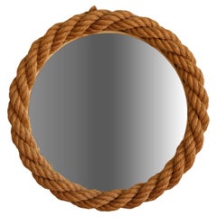 French Rope Mirror by Audoux-Minet