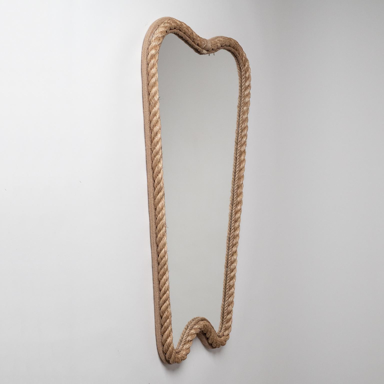 Contemporary French Rope Mirror in the Style of Audoux & Minet