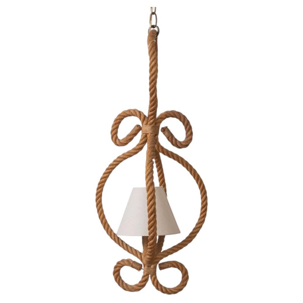 French Rope Pendant Light by Audoux Minet