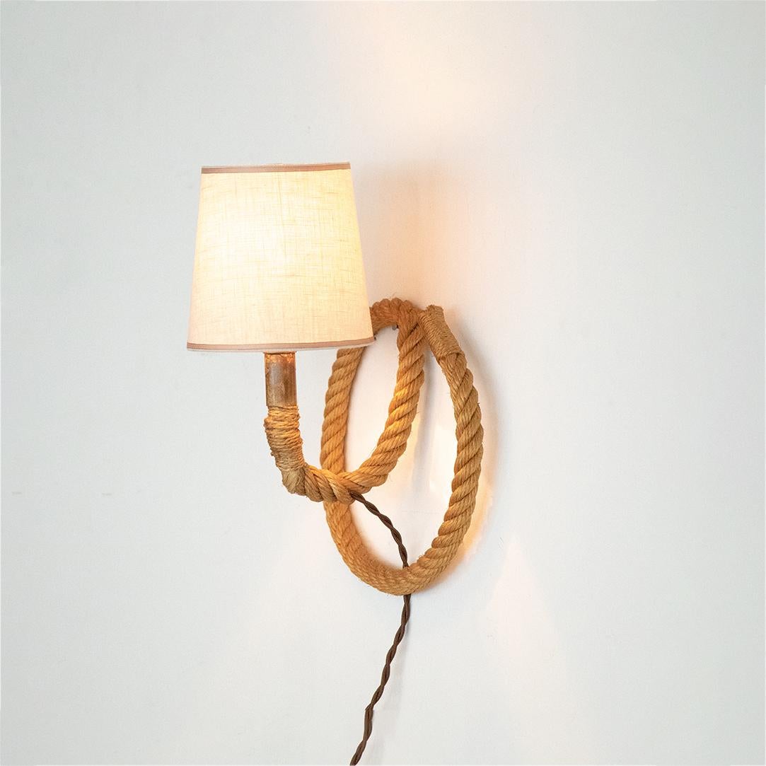 French Rope Sconce by Audoux Minet In Good Condition In Los Angeles, CA