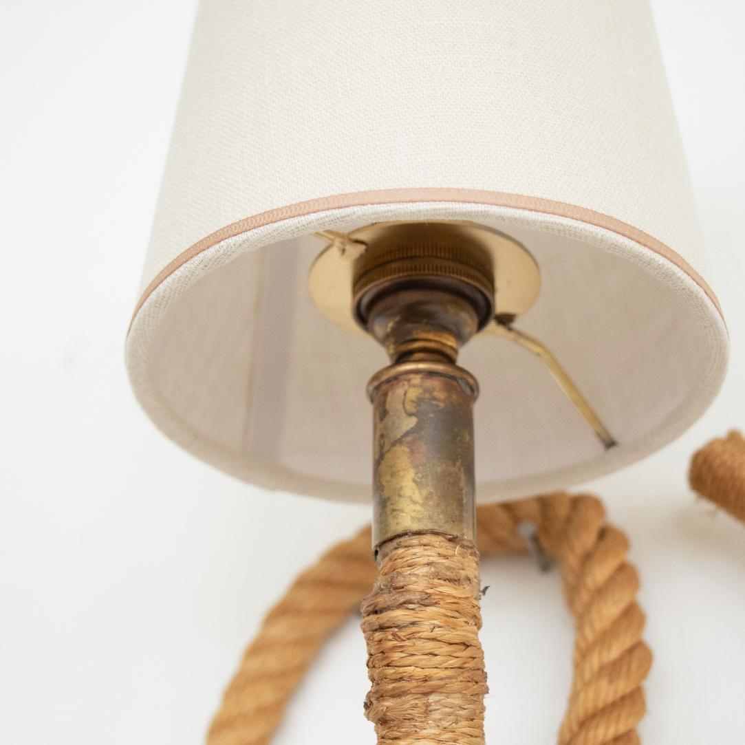 French Rope Sconce by Audoux Minet 1