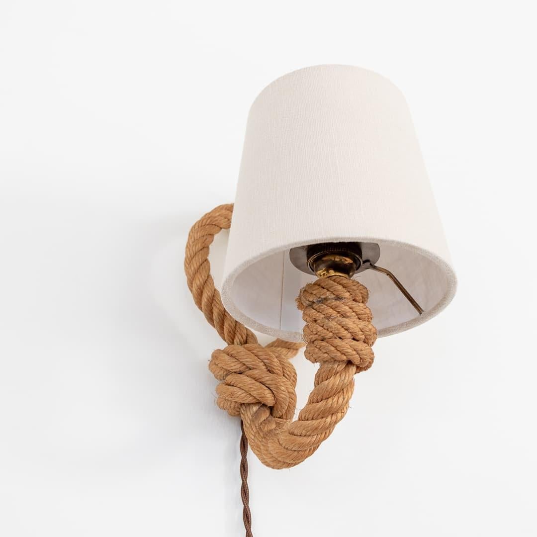 French Rope Sconce by Audoux Minet For Sale 1