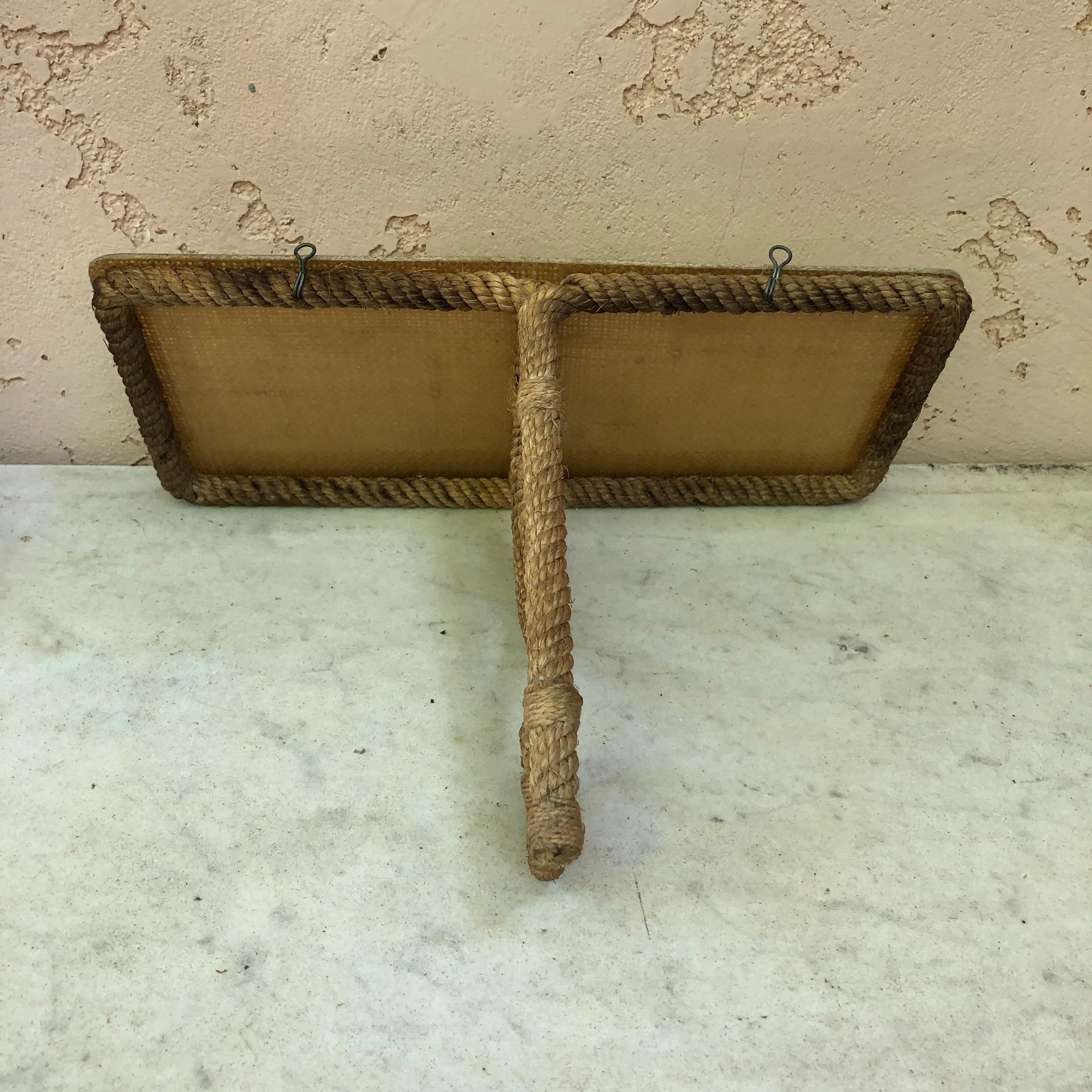 French Rope Shelf Audoux Minet, Circa 1960 In Good Condition In Austin, TX