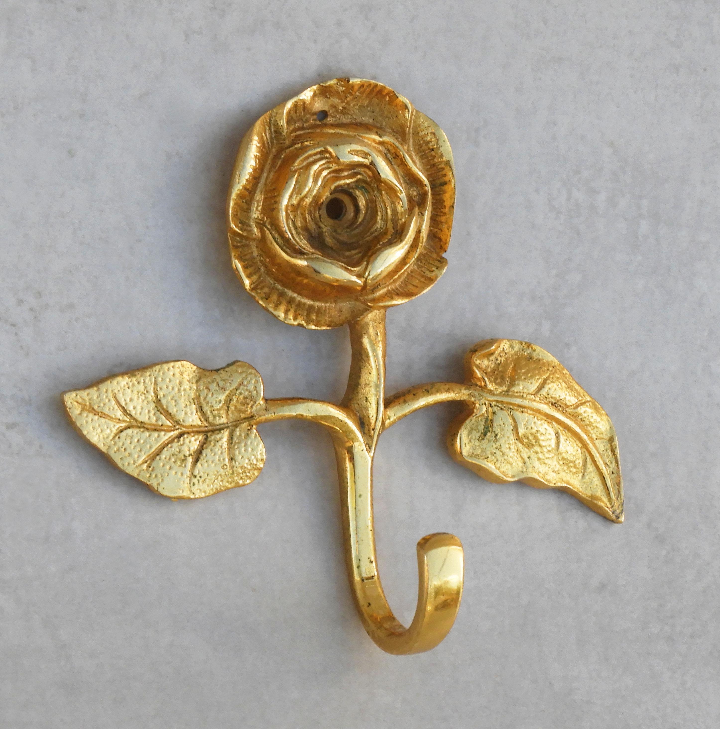 French Rose Flower Wall Light Sconces C1950s 1
