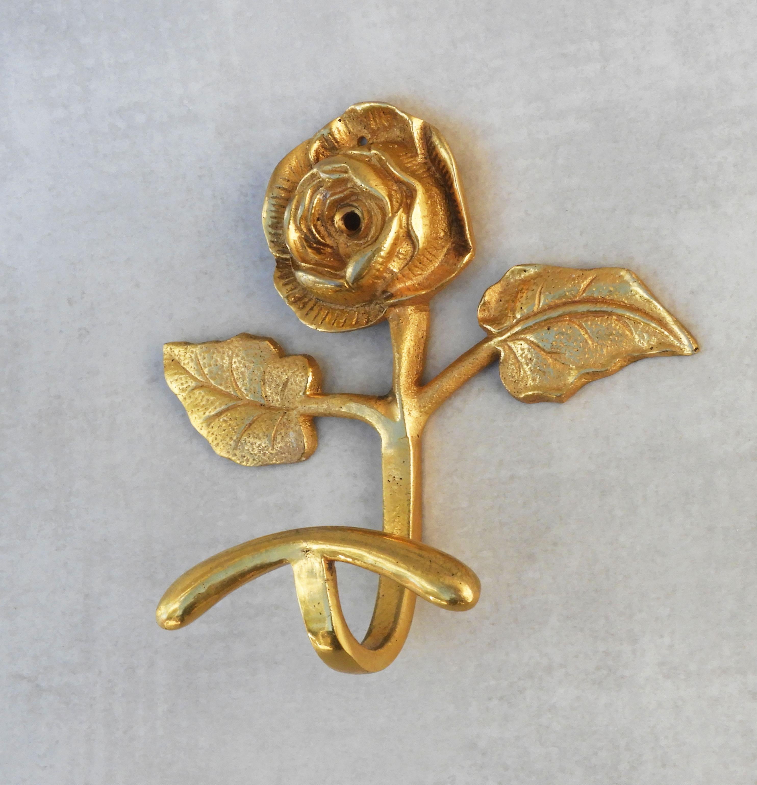 French Rose Flower Wall Light Sconces C1950s 2