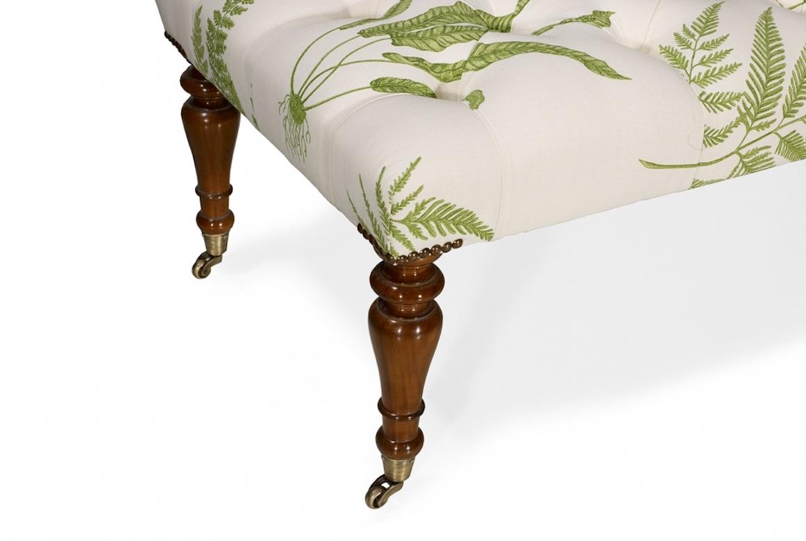 Upholstery French Rosenberg Ottoman Stool, 20th Century For Sale
