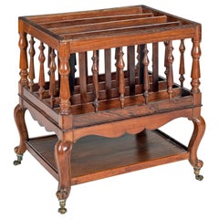 Antique French Rosewood Canterbury Magazine Rack