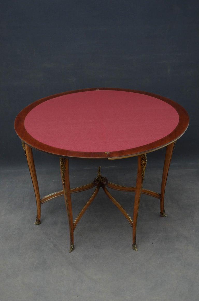 Late 19th Century French Rosewood Card Table / Hall Table For Sale