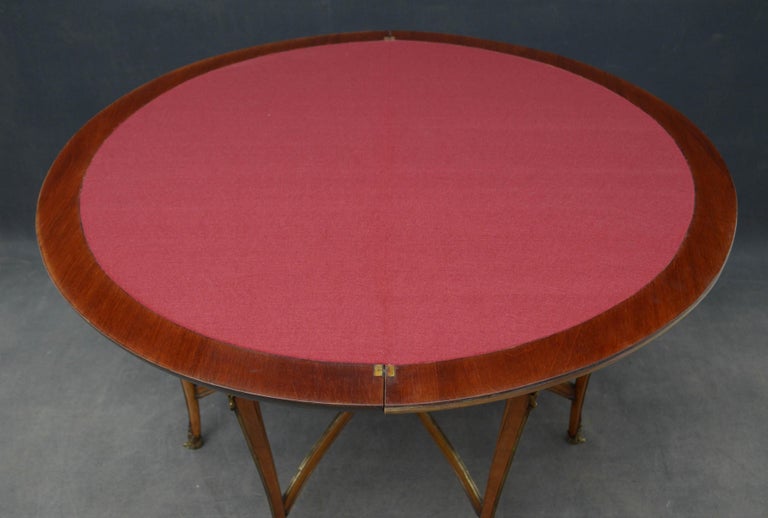 French Rosewood Card Table / Hall Table For Sale 1