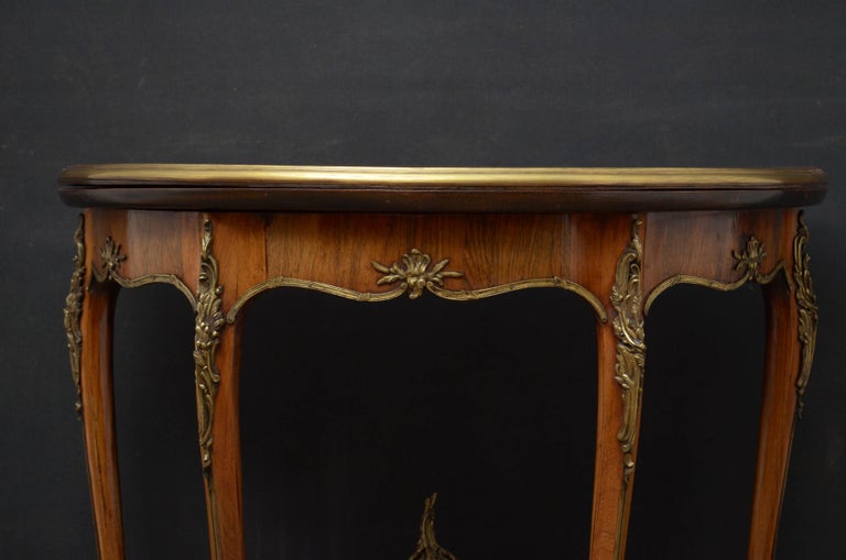 French Rosewood Card Table / Hall Table For Sale 2