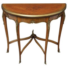 Antique French Rosewood Card Table / Hall Table