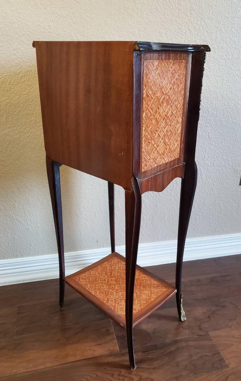 Bronze French Rosewood Faux Book Bedside Cabinet For Sale