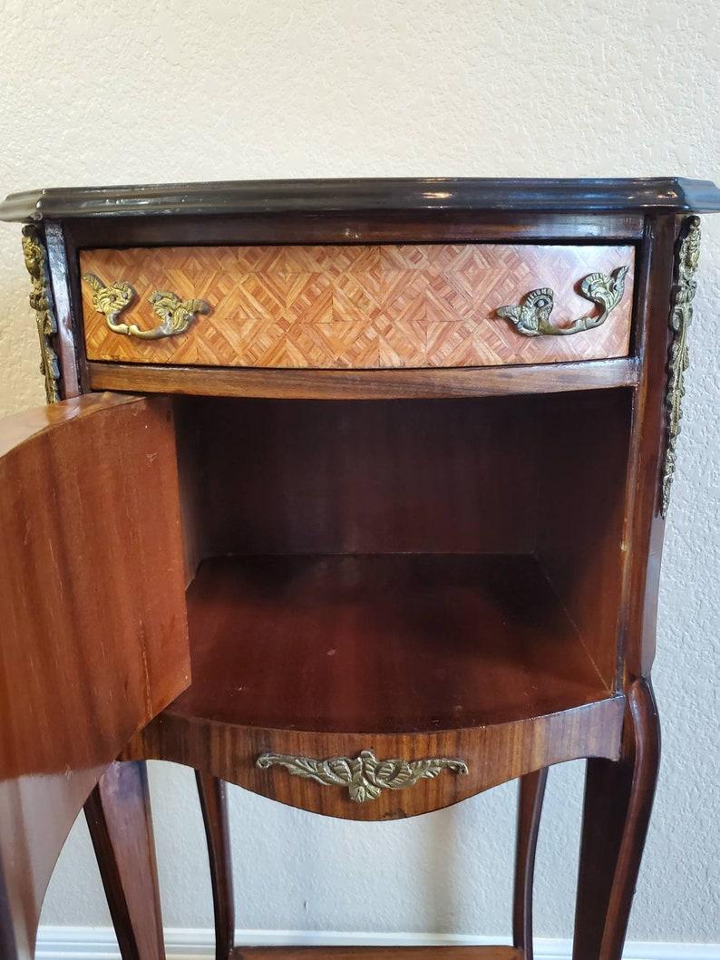 French Rosewood Faux Book Bedside Cabinet For Sale 1