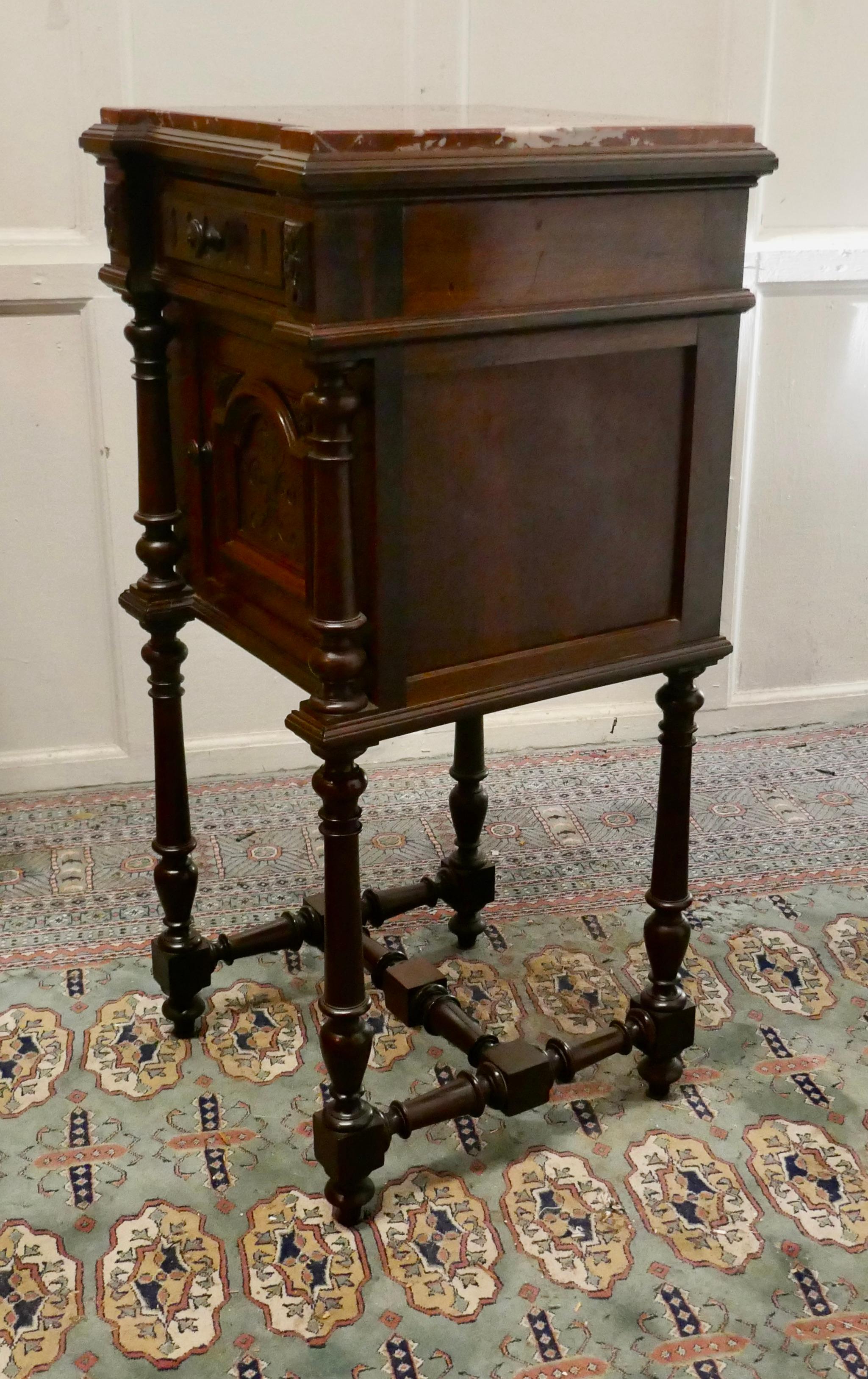 French Rosewood Night Table or Side Cupboard In Good Condition For Sale In Chillerton, Isle of Wight