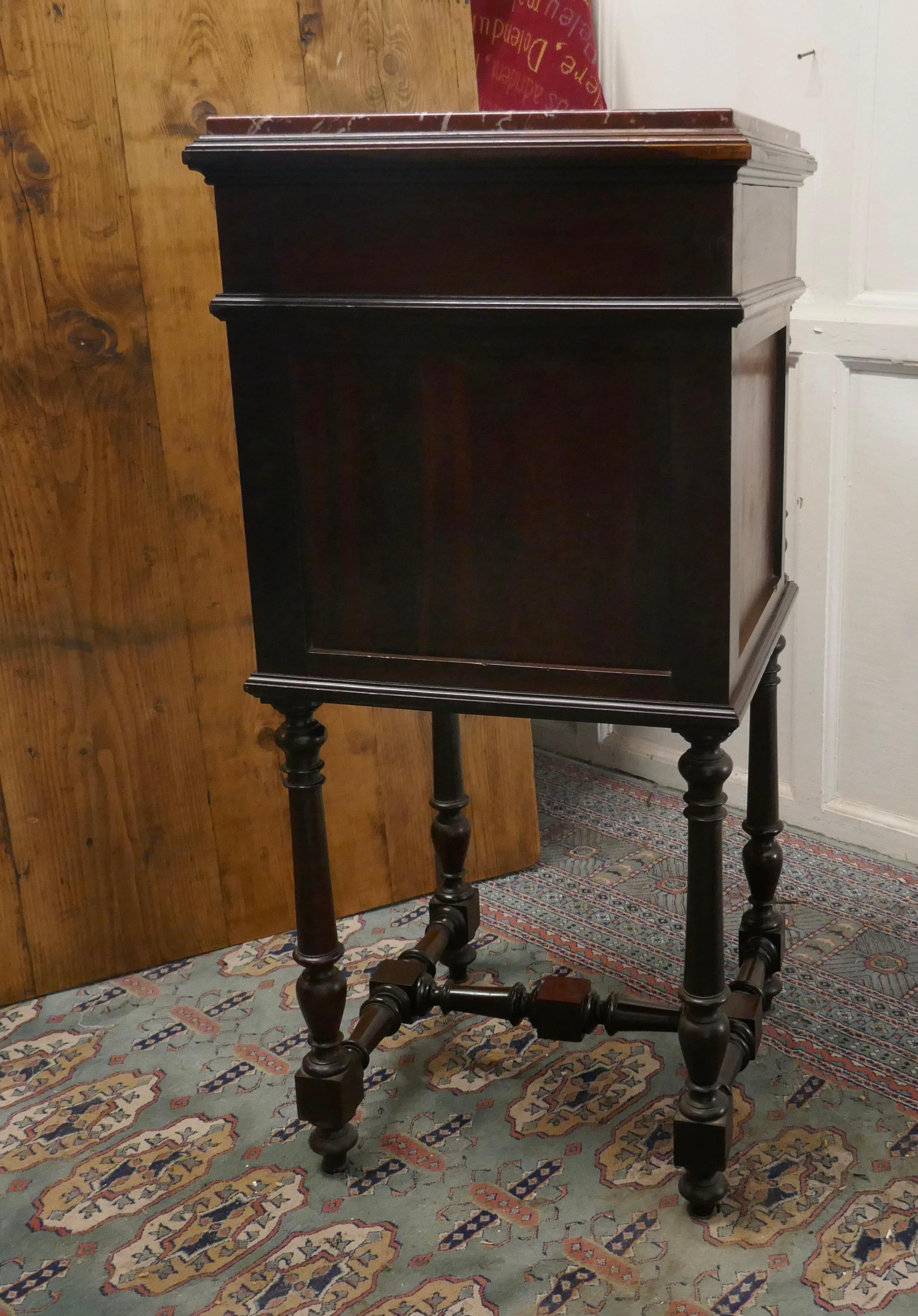 19th Century French Rosewood Night Table or Side Cupboard For Sale