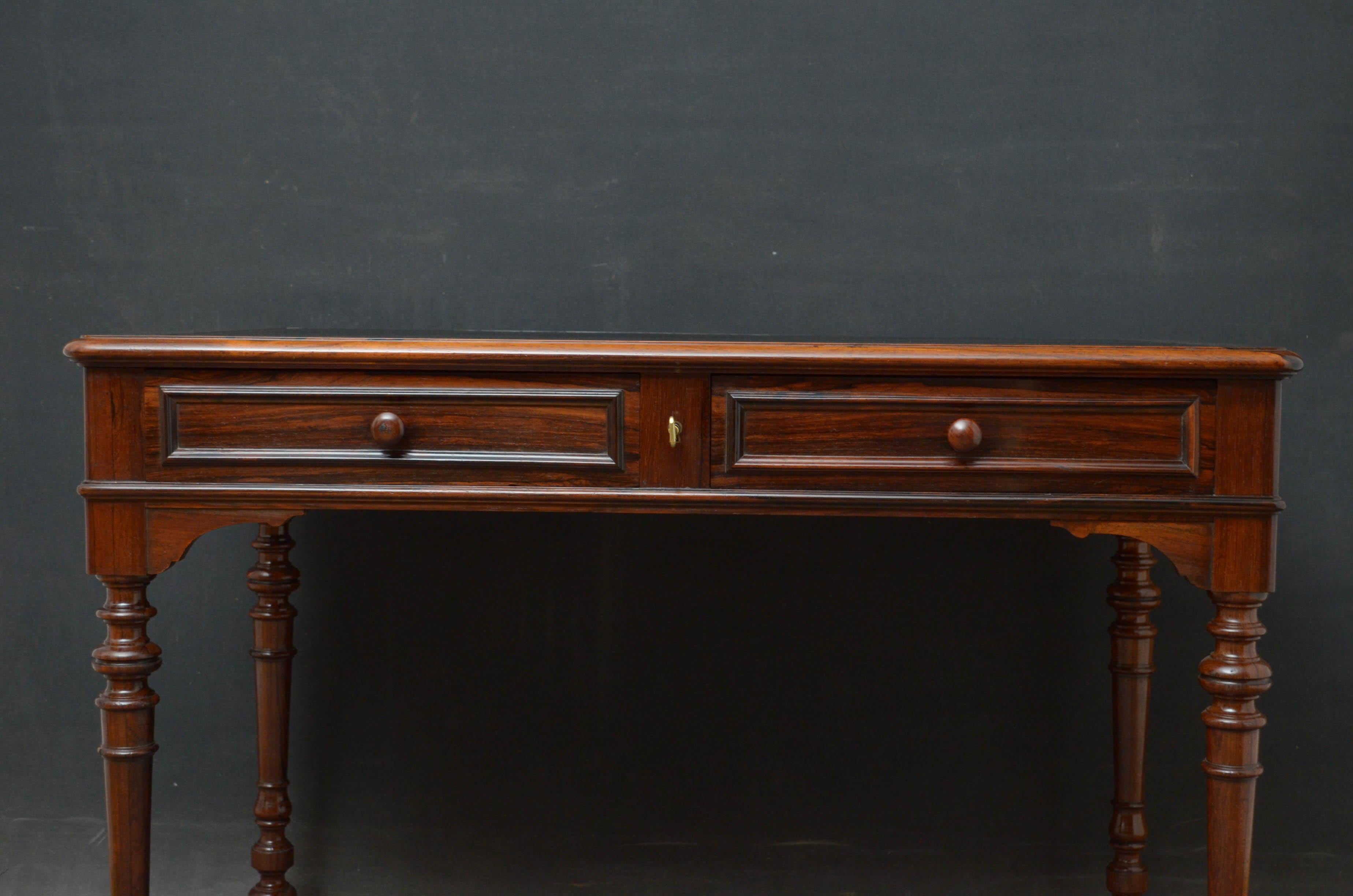 Late 19th Century French Rosewood Writing Table