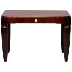 French Rosewood Writing Table with Fluted Legs