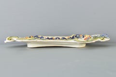 French Rouen Faience Hand Painted Decorative Wall Plate