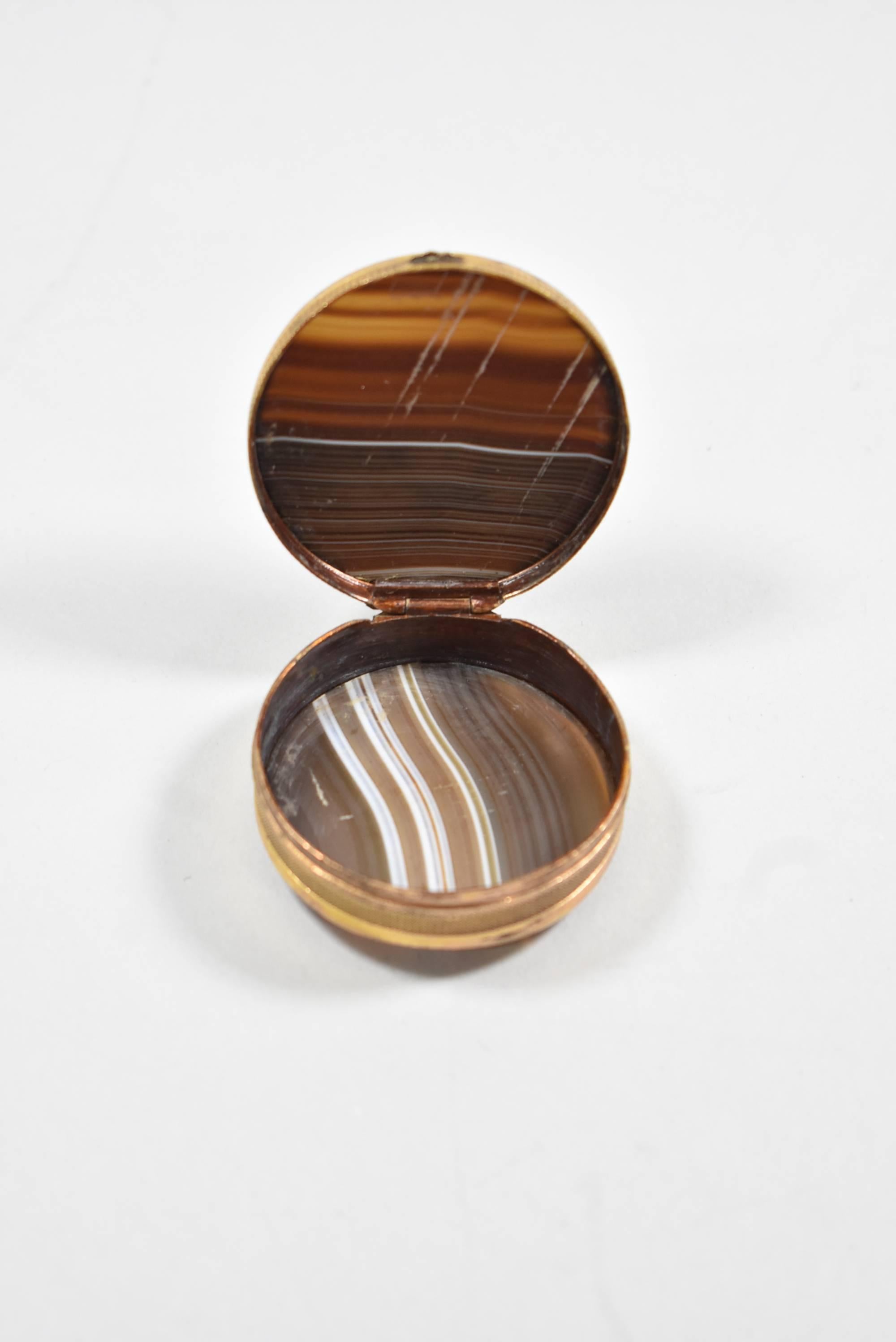 brass pill box