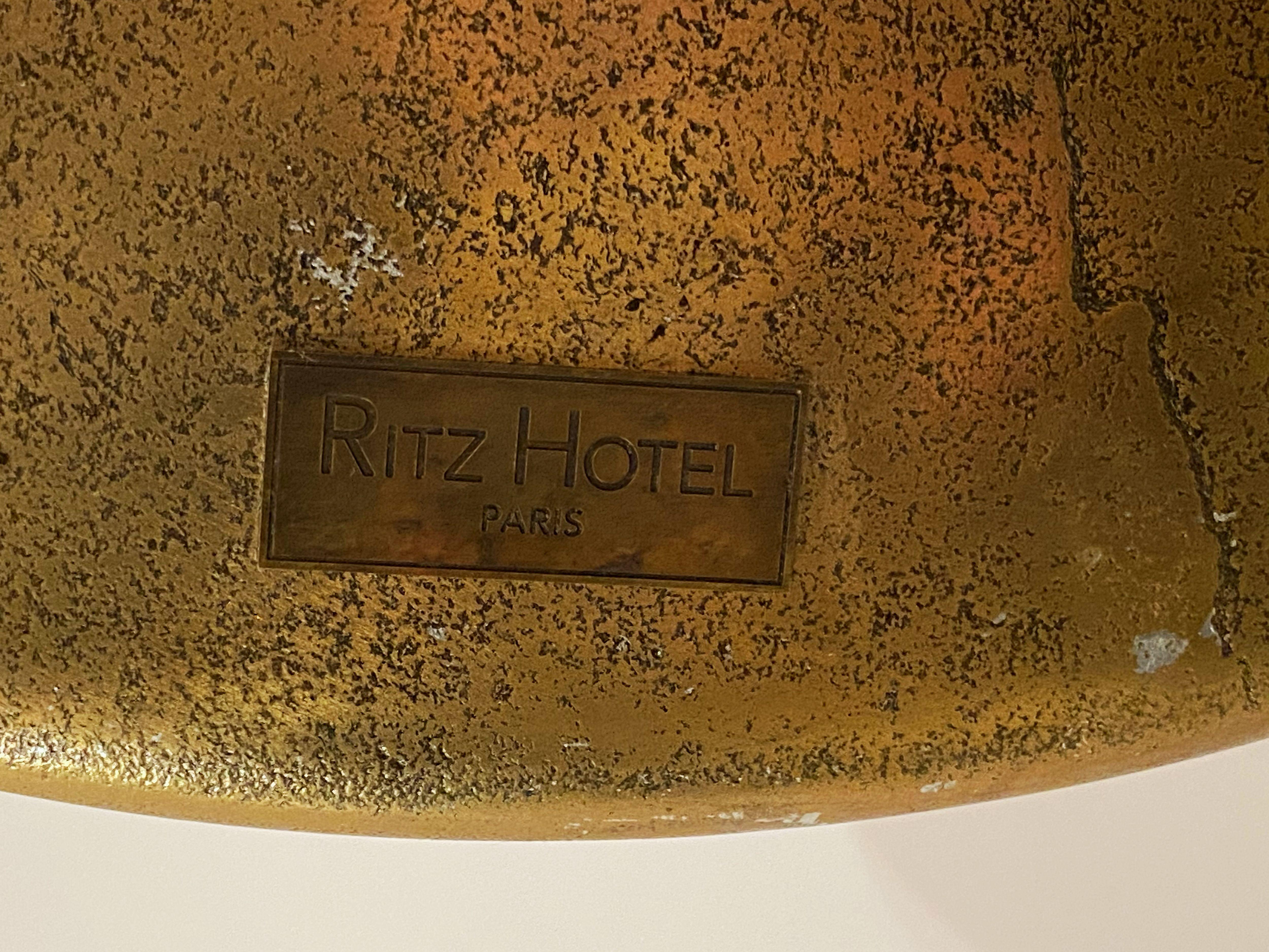 French Round Bistro or Club Occasional Table from the Ritz Hotel, Paris 13