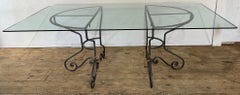 Pair of French Demi Lune Metal Base for Consoles or Dining Table — Bases Only