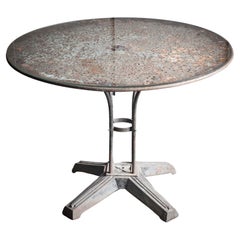 French Round Bistro Table with Glass Top
