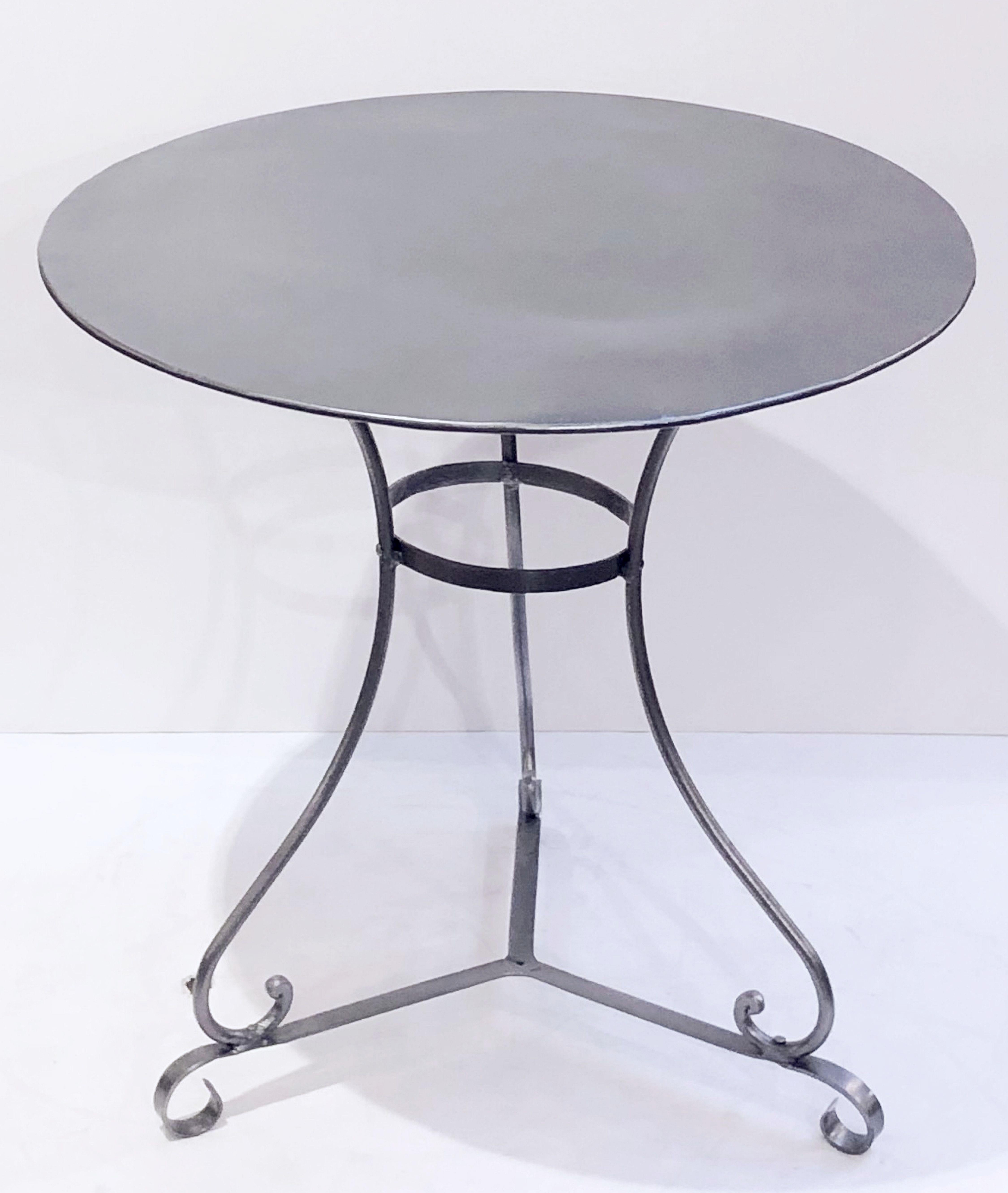 20th Century French Round Café or Bistro Pub Table