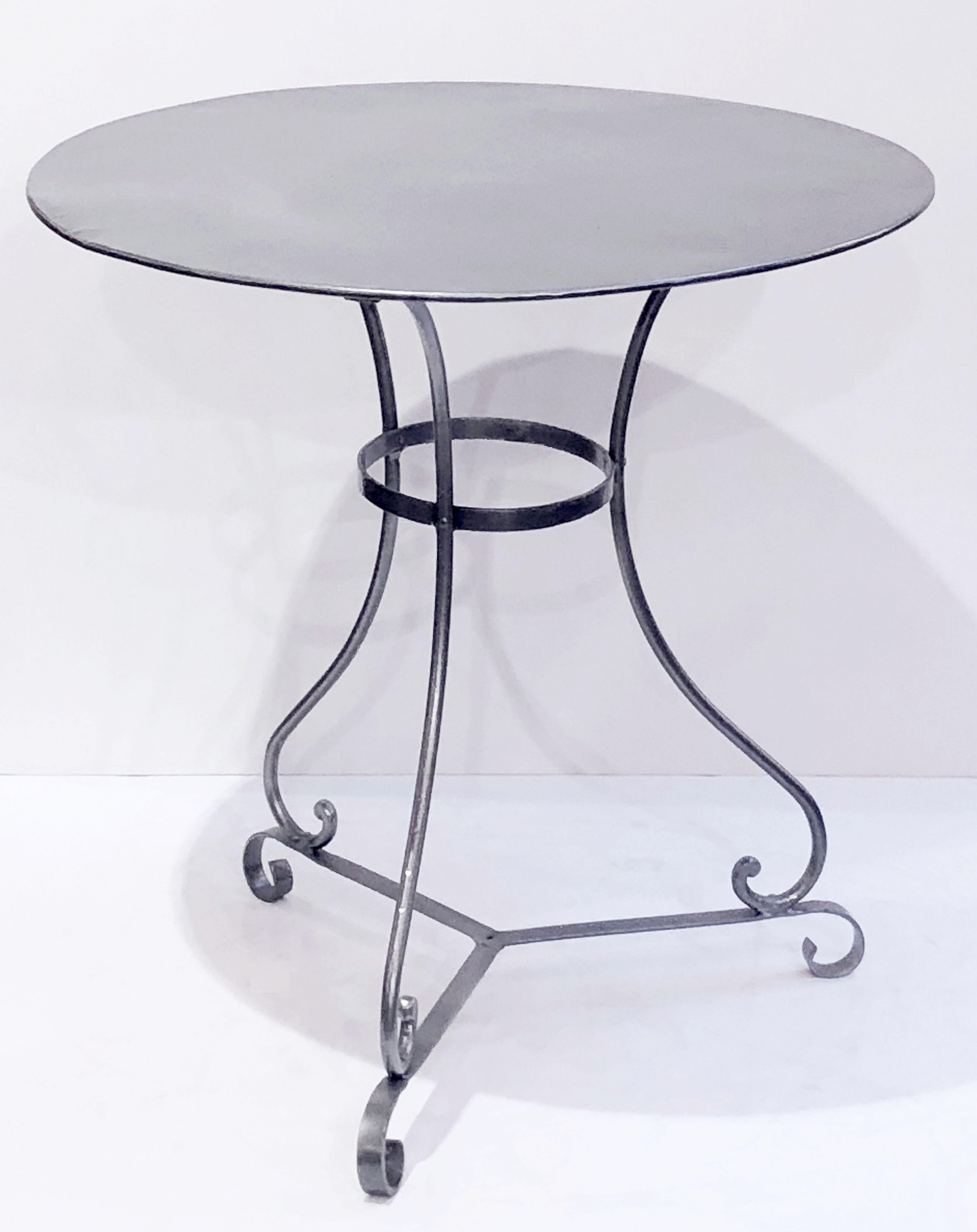 Metal French Round Café or Bistro Pub Table