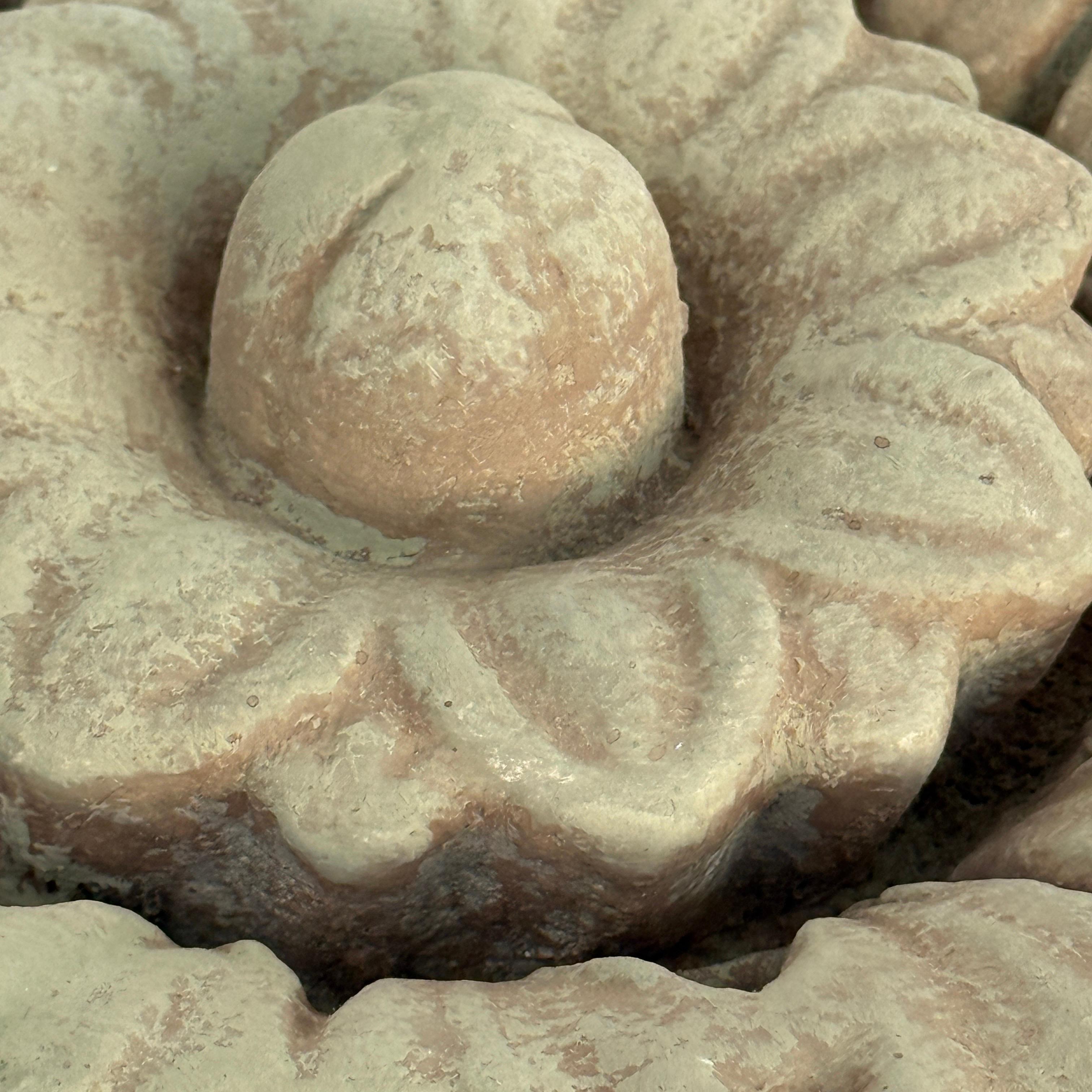 French Round Concrete Garden Fragment Wall Ornament In Good Condition For Sale In Haddonfield, NJ